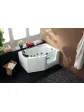 Corner bathtub with door for seniors with massage, 135x90 cm, right, MEDICA model - arrangement