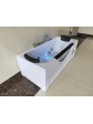 Rectangular whirlpool bathtub 170x75 cm with LED backlight - Castylia series, model SGM-KL9103