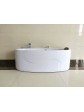 Oval wall-mounted bathtub with hydromassage 170x85 cm with LED, bathtub mixer - SGM-KL9110