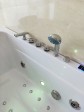 Wanna przyścienna z jacuzzi 170x75 cm prostokątna z chromoterapią LED i baterią prysznicową - SGM-KL9103