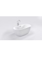 Acrylic freestanding bathtub SARNO white 155.5x75x58 cm - 1