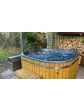 Jacuzzi ogrodowe drewniane wanna ogrodowa całoroczna piec wewnętrzny na drewno 180 cm aranżacja