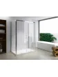 Shower cabin 120x90 cm rectangular sliding chrome glass 6 mm arrangement - model YAMILET
