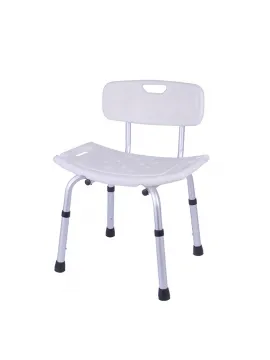 Shower chair with aluminum backrest