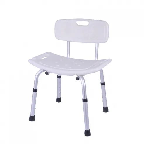 Shower chair with backrest Shower chair with aluminum backrest
