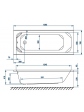 Rectangular acrylic bathtub PrimaLine BELL 140x70 cm - 2