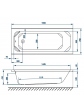 Rectangular acrylic bathtub PrimaLine BELL 160x70 cm - 2