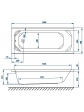 Rectangular acrylic bathtub PrimaLine BELL 170x70 cm - 2