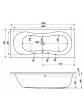 Rectangular acrylic bathtub PrimaLine EVO 180x80 - 1