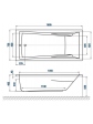 Rectangular acrylic bathtub PrimaLine KOMFI 170x75 - 1