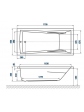 Rectangular acrylic bathtub PrimaLine KOMFI 180x80 - 1