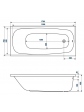 Rectangular acrylic bathtub PrimaLine LUNA 170x70 - 1