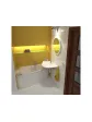 Bathroom with corner bathtub, bathroom design, 150x75 cm, left, right, acrylic, Avocado Essente model