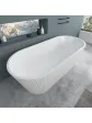 Free-standing rectangular acrylic bathtub, TRENTO model, white 160x75x57 cm - 2