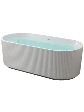 Freestanding striped bathtub 170 cm
