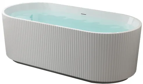 Freestanding striped bathtub 170 cm