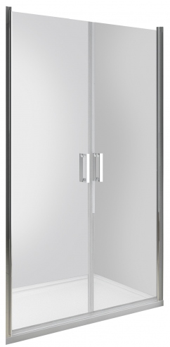 Drzwi prysznicowe wnękowe uchylne dwuskrzydłowe DUO ACTIVE 120x190 cm