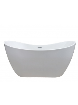 Free-standing oval acrylic bathtub, RIVOLI model, white 150x72x72 cm