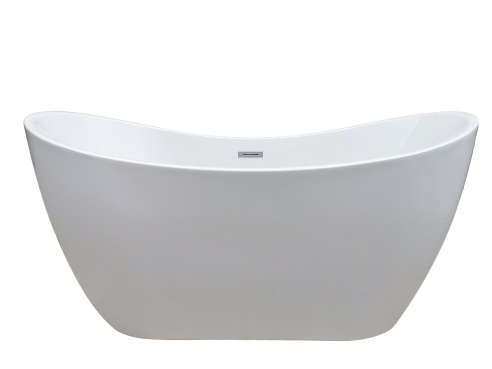 Free-standing oval acrylic bathtub, RIVOLI model, white 150x72x72 cm