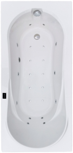 Whirlpool bathtub rectangular IVEA 150x75 cm