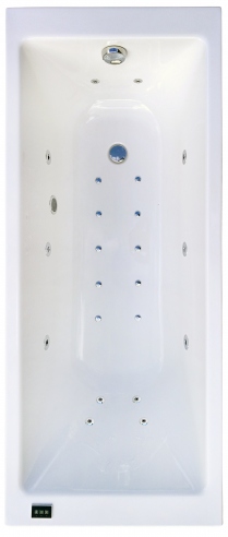 Whirlpool bathtub rectangular BERNO 150x70 cm