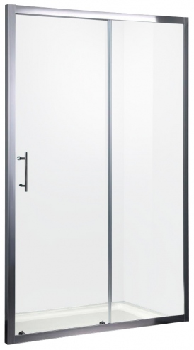 Sliding semi-frameless alcove shower door Easy Slider 100x190 cm