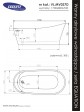 Freestanding bathtub, model RIVEN  in size 170x80x72 cm - 8