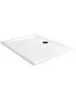 Low shower tray 120x80, rectangular, overrun shower tray for the elderly, white PRESTON model