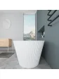 Free-standing rectangular acrylic bathtub, TRENTO model, white 160x75x57 cm - 3