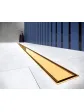 Linear floor shower drain, gold, slim version, for bathroom arrangement - 70 cm