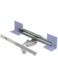 Side wall shower linear drain, cover, siphon, gutter set - 60 cm