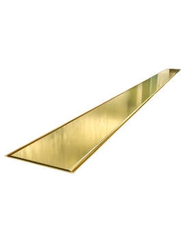 Linear drain with a McAlpine gold siphon, length 60 cm