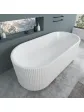 Owalna wanna ryflowana wolnostojąca do małej łazienki rozmiar 150x75 cm - model ISOLA