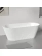 Free-standing rectangular acrylic bathtub, TRENTO model, white 160x75x57 cm - 1