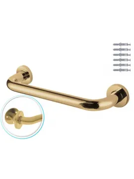 Gold bathroom railing - support for seniors