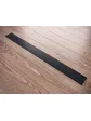 Shower with a linear floor drain, low, black, 100 cm, cover, arrangement