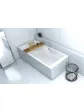 Wall-mounted white bathtub with siphon - 200x90 cm BERNO DUO