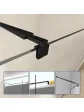Walk-in shower arm in black 110x195 cm - SOLA model