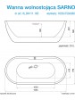 Wolnostojąca wanna SARNO biała o długości 165.5 cm z akrylu - 4