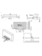 Linear drain assembly and dimensions - technical drawing. Depth 4 cm. Cleaning a linear drain with a basket.