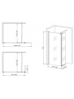 Ścianka prysznicowa FLIT DUO 100+30x190cm szkło 6 mm - 3