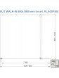 Czarna wolnostojąca szyba prysznicowa FLIT BLACK WALK-IN 80x190cm szkło 8 mm - 3