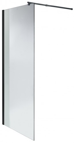 Ścianka prysznicowa FLIT BLACK WALK-IN 90x190cm szkło 8 mm Ścianka prysznicowa FLIT BLACK WALK-IN 90x190cm szkło 8 mm