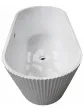 Free-standing rectangular acrylic bathtub, TRENTO model, white 160x75x57 cm - 5
