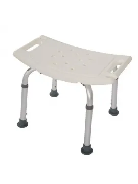 Aluminum shower seat with backrest