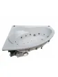 Bathtub 140x100 with hydromassage, asymmetrical, Comfort model - Essente
