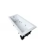 160x70 rectangular bathtub with hydromassage made of sanitary acrylic - Solar model