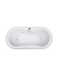 Acrylic freestanding whirlpool bathtub SORENA OVAL 80x180 cm
