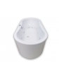 Free-standing acrylic bathtub with hydro massage SORENA OVAL 180x80 cm