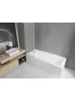 Wanna akrylowa prostokątna 180x80 aranżacja przy ścianie - model Solar Essente